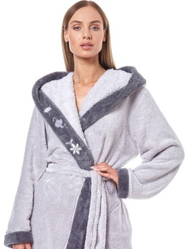 ДЛИННЫЙ ТЕПЛЫЙ ЦВЕТОЧНЫЙ ЖЕНСКИЙ КОМНАТНЫЙ ХАЛАТ S