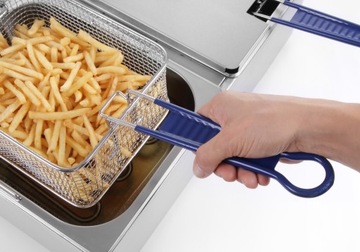 Фритюрница 2х4 л, HENDI, Kitchen Line, 8л, 230В/6000Вт, 470х380х(В)315мм