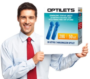 OPTILETS STERYLNE IGŁY OPTILET 50 sztuk LANCETY