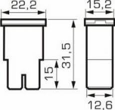 ПРЕДОХРАНИТЕЛЬ JAPVAL CUBE ТИП F 40A ГНЕЗДА 2 шт.