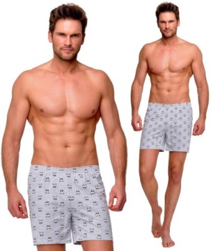 PIŻAMA BAWEŁNIANE KRÓTKIE SPODNIE DO SPANIA XXL