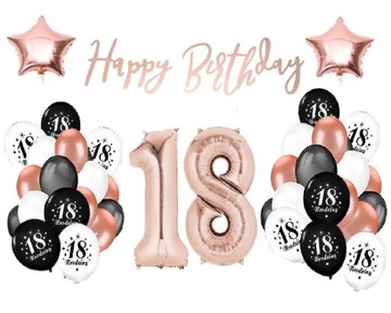 BALON FOLIOWY Balony 18 Gold Rose Nude 80 cm