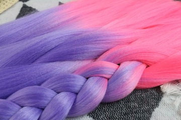 СИНТЕТИЧЕСКИЕ волосы для косичек.ЦВЕТНЫЕ косички.Наращивание волос в стиле омбре.