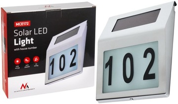 SOLARNA LAMPA LED PODŚWIETLANY NUMER DOMU MCE172