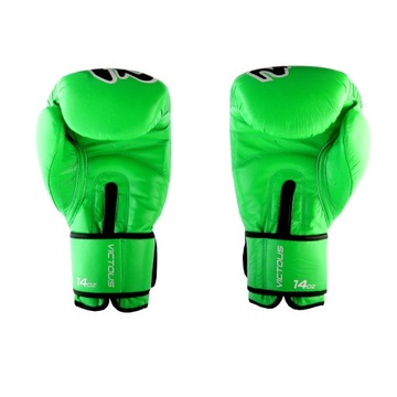 BELTOR Rękawice bokserskie VICTOUS green neon 10oz
