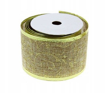 Джутовая декоративная лента 2,7 м 6,3 см УЗОРЫ