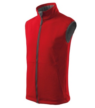 SOFTSHELL kamizelka męska, 4 kolory,czerwony, r.XL