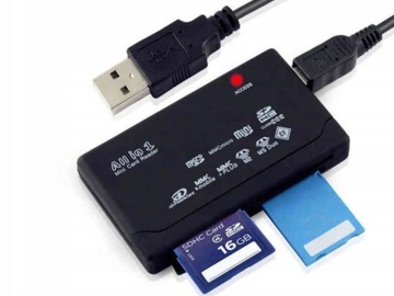 БЫСТРОЕ СЧИТЫВАНИЕ КАРТ ПАМЯТИ УНИВЕРСАЛЬНОЕ USB SD SDHC SDXC MICRO MS CF XD M2