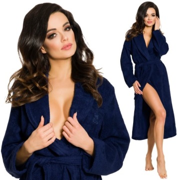 DŁUGI BAMBUSOWY SZLAFROK DAMSKI - SZALOWY XL