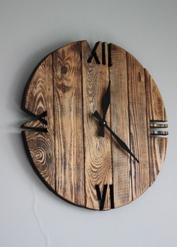 Zegar OldStyle rustic porwansalski loft duży 80cm