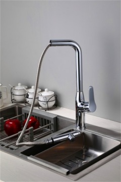 SAVON ELASTYNA выдвижной излив для кухни ХРОМ