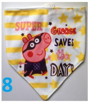 ХЛОПКОВЫЙ НАГЛУШИК «СВИНКА ПЕППА», 2 СЛОЯ, РАЗНЫЕ УЗОРЫ