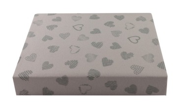 OLKA Prześcieradło JERSEY z gumką 120x60 róż serca