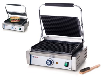 GRILL KONTAKTOWY RYFLOWANY OPIEKACZ 2200W HENDI
