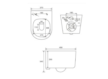 MEXEN CARMEN MISKA WC RIMLESS DESKA + BIDET