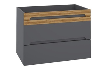 SZAFKA POD UMYWALKĘ 80CM NOWOCZESNA GALAXY GREY