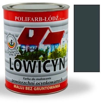 Lowicyn farba do ocynku GRAFITOWY MAT 0,8L