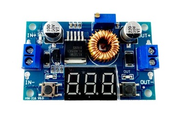 Преобразователь XL4015E — 5 А, 75 Вт — 4–30 В Понижающий — с вольтметром