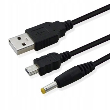 Kabel 2w1 Y USB do PSP 1000 2000 3000 3004 DC PD do ładowania Sony PSP SLIM