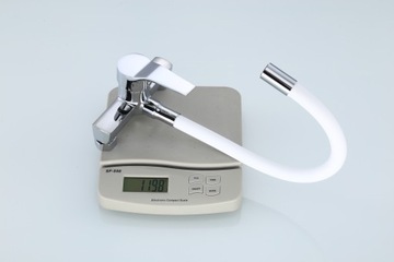 Смеситель для кухни SAVON MOS, подвижный излив, БЕЛЫЙ