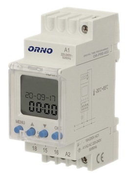 ELEKTRONICZNY PROGRAMATOR CZASOWY 52 PROGRAMY DIN