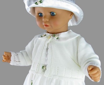 Крестильный свитер для девочки, болеро, размер 74.