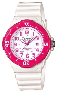 Biały zegarek analogowy dziecięcy Casio LRW-200H