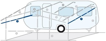 СТОЛБ, ТРУБЧАТЫЙ КАРКАС, ТЕНТ-ВЕШИНА 200-280см