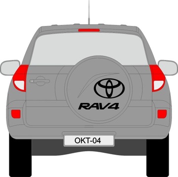 Наклейки на крышку запасного колеса TOYOTA RAV4