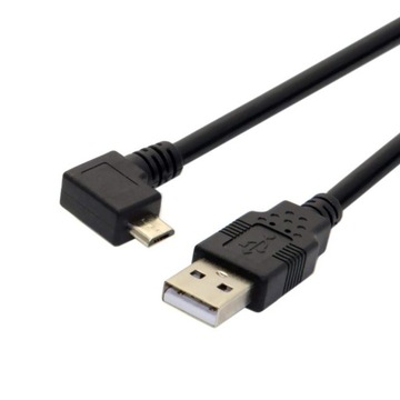 Kabel Kątowy MicroUSB Micro USB do USB PRAWY 1M