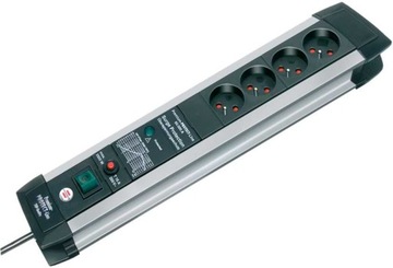 Удлинитель напряжения 2x USB 4x алюминиевые розетки