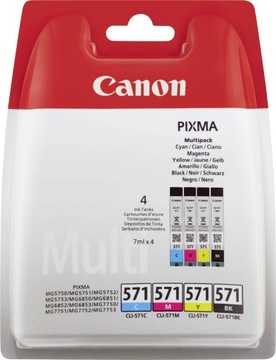 Canon Tusz CLI-571 CMYK oryginał 4 x 6,5 ml MultiPack 0386C005