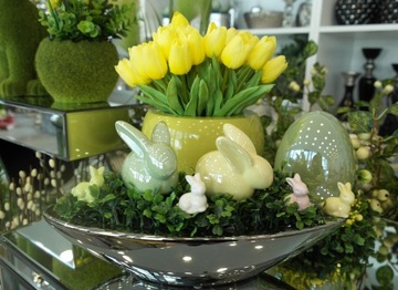 Заяц-зайка кролик зеленый жемчужный пасхальный H9