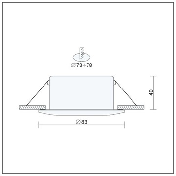 Светильник с петлей для ванной IP44 + LED GU10 7Вт