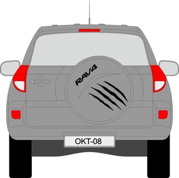 Наклейки на крышку запасного колеса TOYOTA RAV4