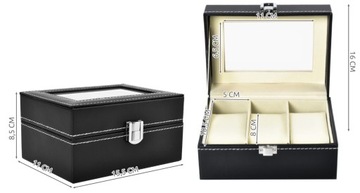 Органайзер для часов с 3 отделениями.