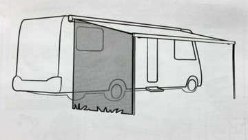 БОКОВАЯ СТЕНКА БОКОВАЯ ДОЖДЕВАЯ БЛОКИРОВКА THULE G2 250 см