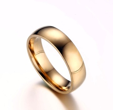 ГЛАДКОЕ ЗОЛОТОЕ КОЛЬЦО С ПЕЧАТКОЙ 6 ММ R18