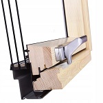 Комплект из 2 окон OptiLight D Pro U4 78x140 + колеса. КОМБИ