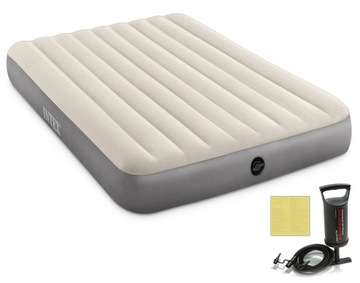 MATERAC DMUCHANY ŁÓŻKO 2os INTEX DELUXE + POMPKA