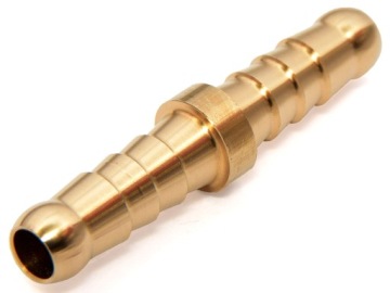 METALOWA ZŁĄCZKA WĘŻA GUMOWEGO 8mm / 8mm MOSIĄDZ