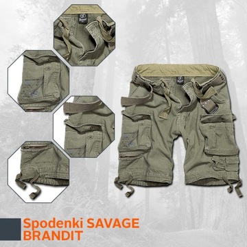 Винтажные армейские шорты BRANDIT SAVAGE 3XL + РЕМЕНЬ