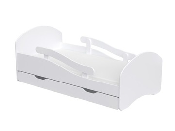 Łóżko dziecięce 180x80 białe szuflada materac