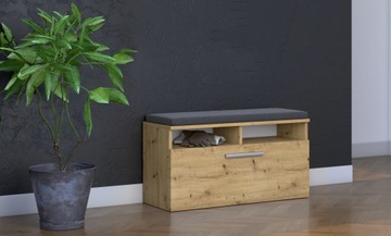 ШКАФ ДЛЯ ОБУВИ СИДЕНЬЕ ДЛЯ ХРАНЕНИЯ RIVA ARTISAN ДУБ