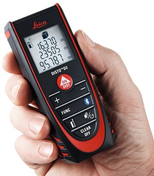Dalmierz laserowy Leica Disto D2 BT łączność BLUETOOTH zasięg 100m