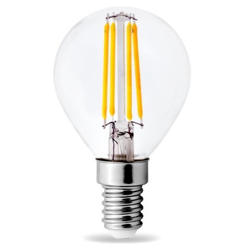 Żarówka LED E14 Filament 4W Edison G45 MAŁA KULKA