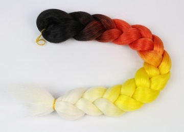 СИНТЕТИЧЕСКИЕ волосы для наращивания косичек в стиле омбре.