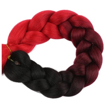 Włosy SYNTETYCZNE do warkoczyków KOLOROWE warkoczyki DOCZEPIANE WŁOSY ombre