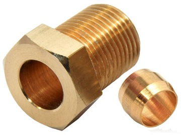 DOCISK + BARYŁKA BECZUŁKA RURKI MIEDŹ 8mm ZESTAW