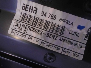 ПРИБОРНАЯ ПАНЕЛЬ КОКПИТ MERCEDES W203 A2038310146